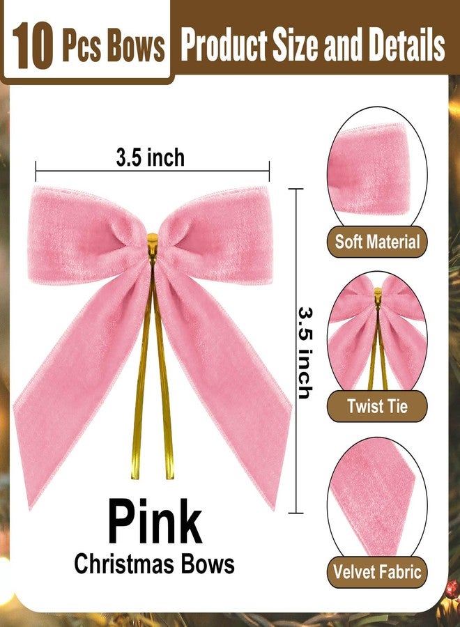 سكويشي ١٠ قطع من شرائط الزينة، شرائط وردية للزينة، زينة كعكة عيد الميلاد - زينة كعكة عيد ميلاد سعيد مع لمسة فراشة، زينة على شكل فيونكة لعيد الميلاد - Image 2